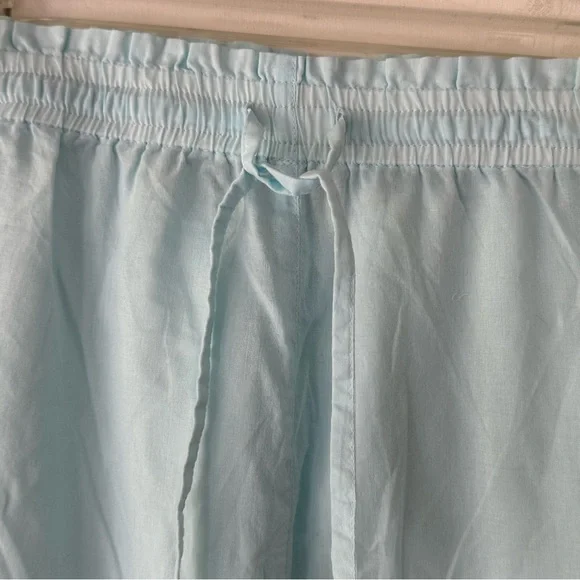 Ella Simone Cotton Pajama Set Sz XL Sky Blue NWOT Embroidered Pintuck Ribbon - Picture 15 of 16